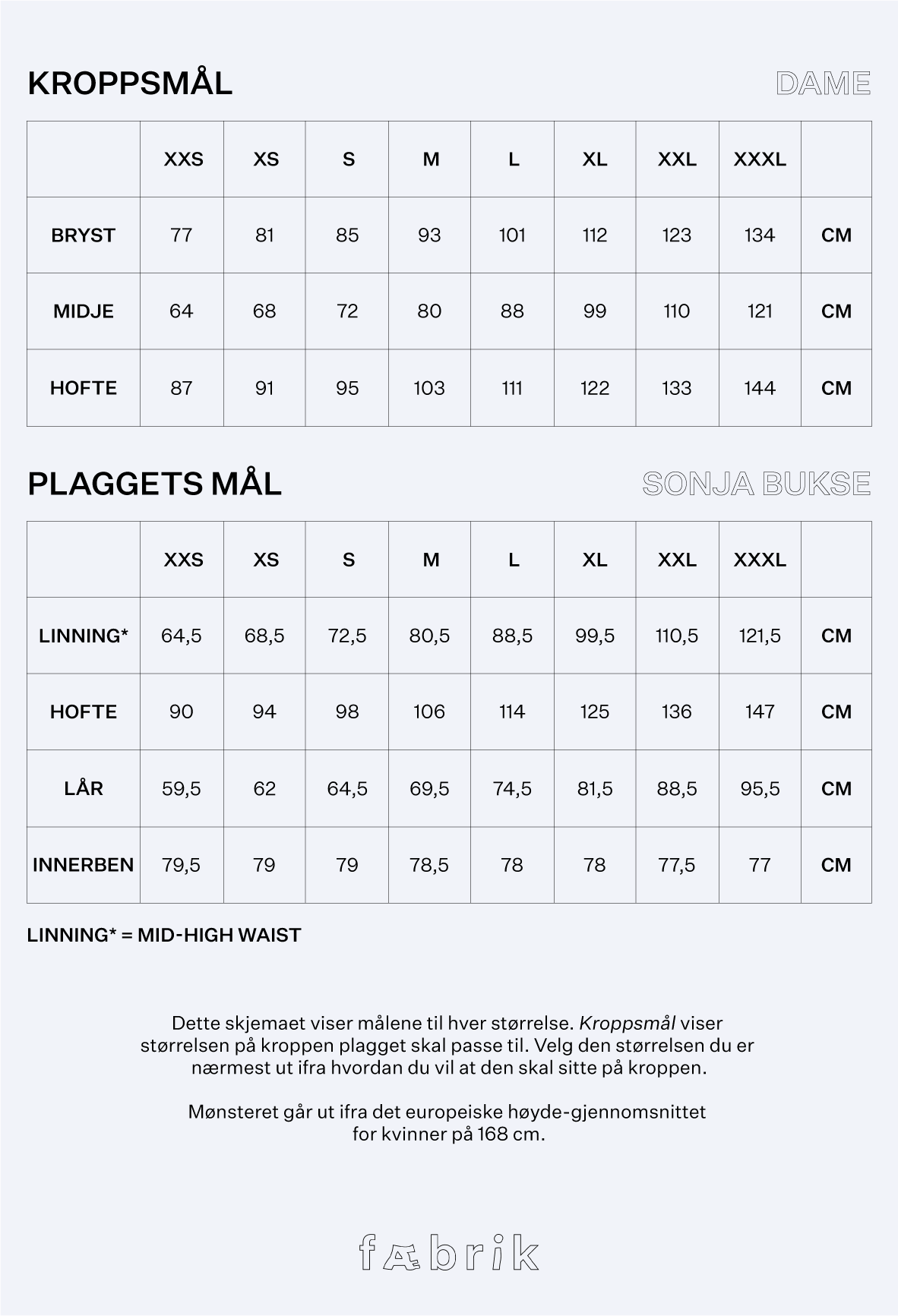 Sonja Bukse - Fysisk mønster