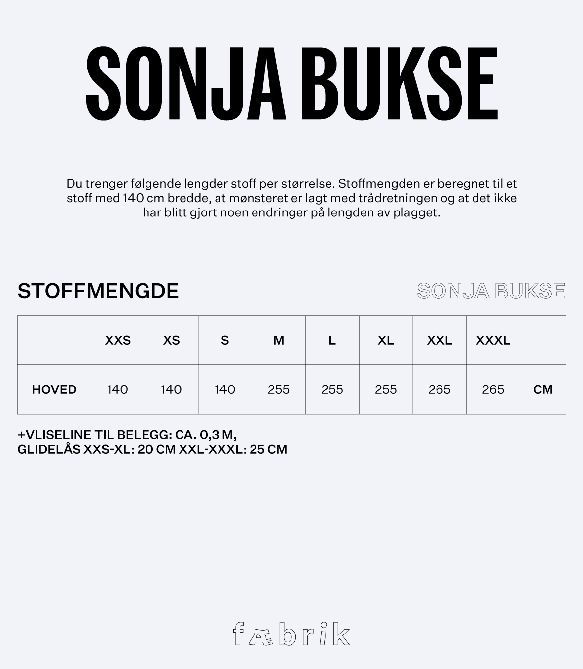 Sonja Bukse - Fysisk mønster