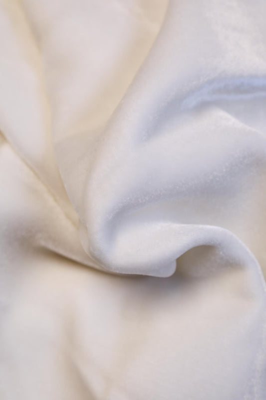 Sandra - Krem Fløyel Rayon/Silke