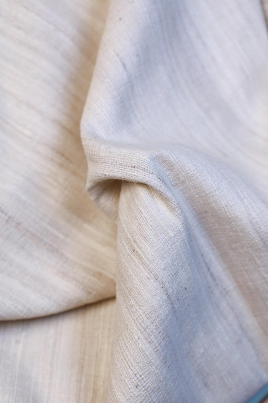 Sandra - Krem Grovteksturert Råsilke