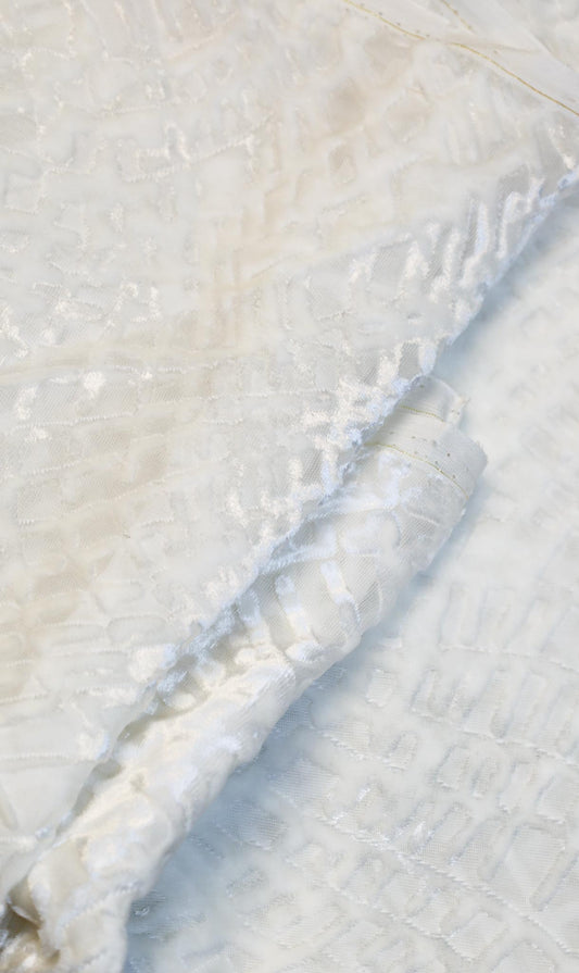 Sandra Krem Devoré Rayon/Silke