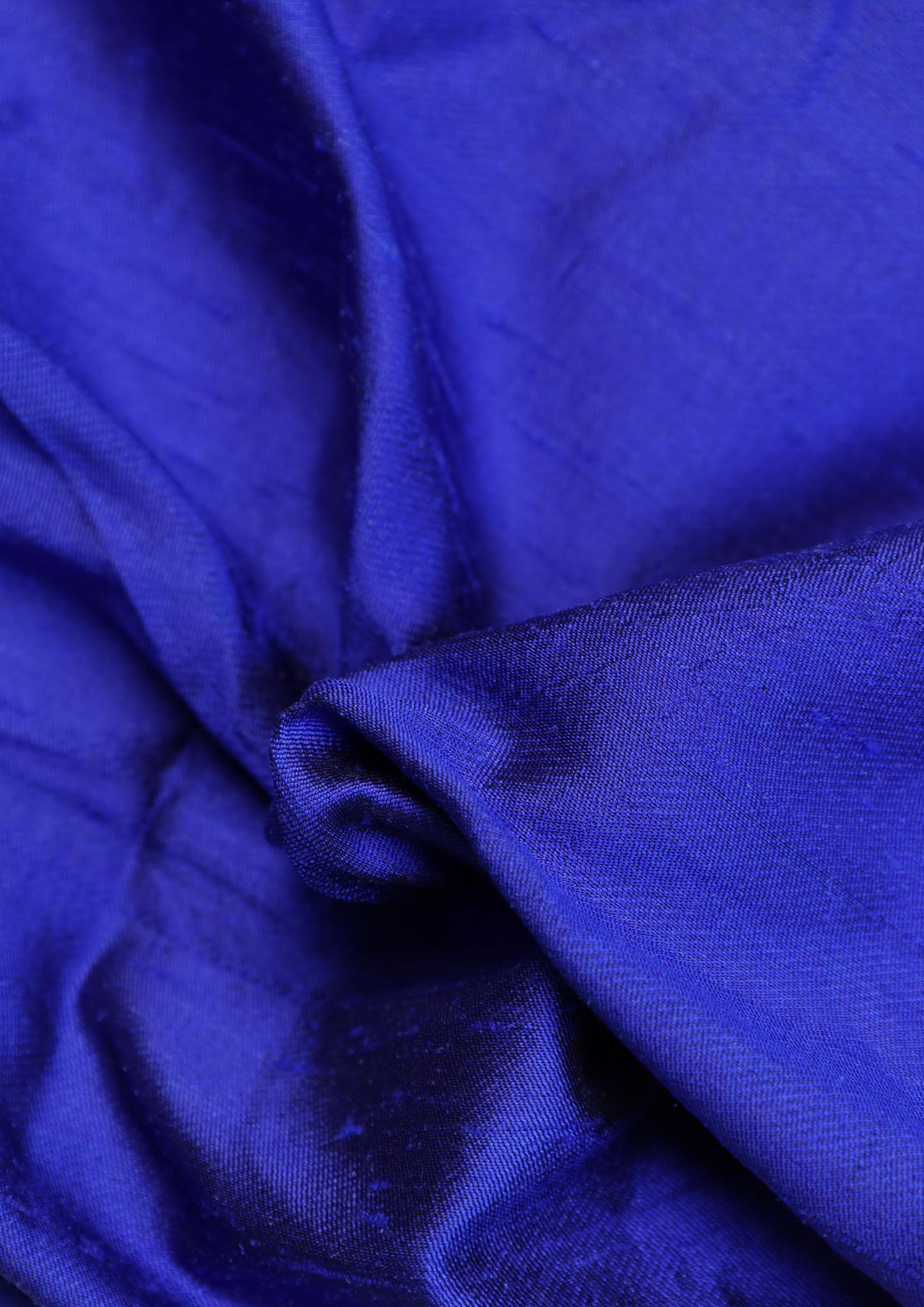 Sandra - Safirblå Thaisilke