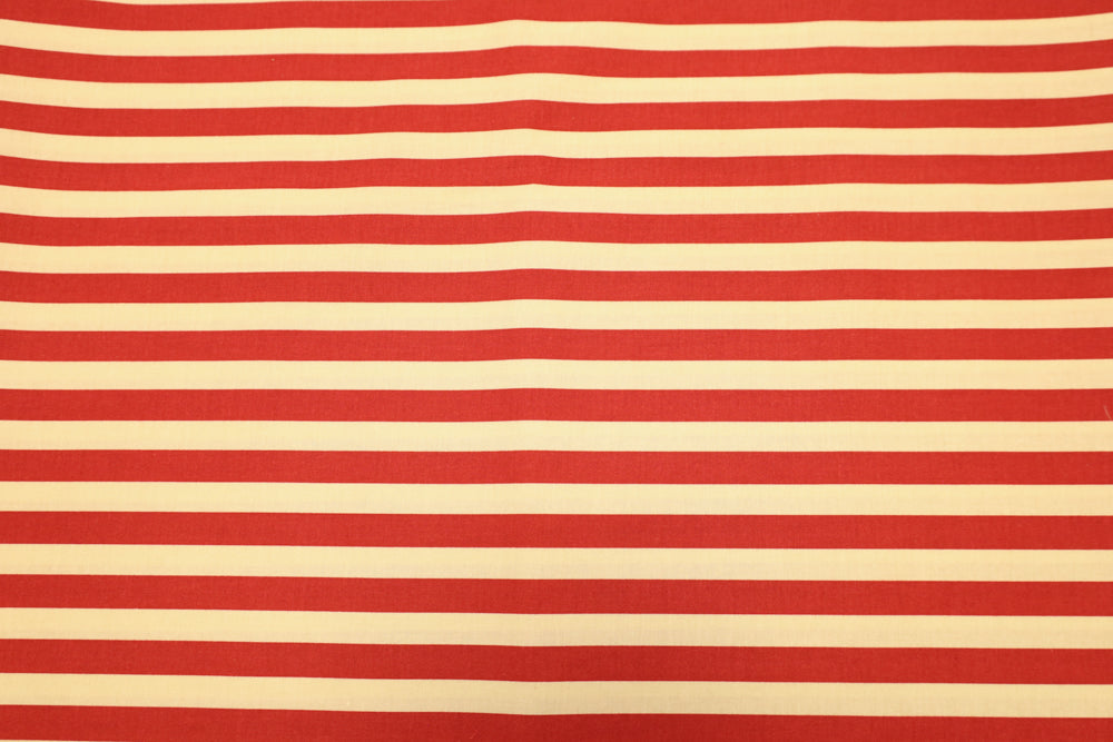 Sandvika Rio rød striper med trykt mønster