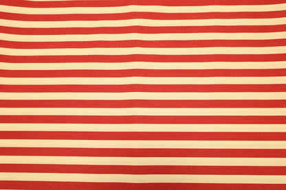 Sandvika Rio rød striper med trykt mønster