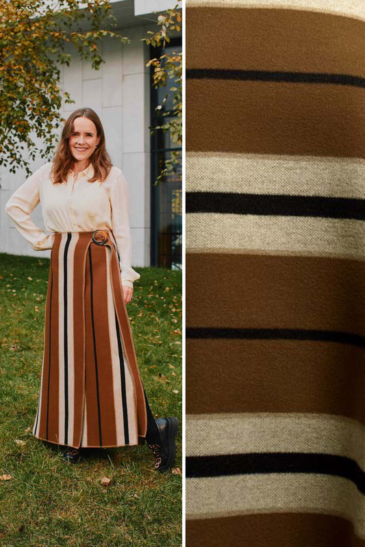 Gro + Tykk ull stripet