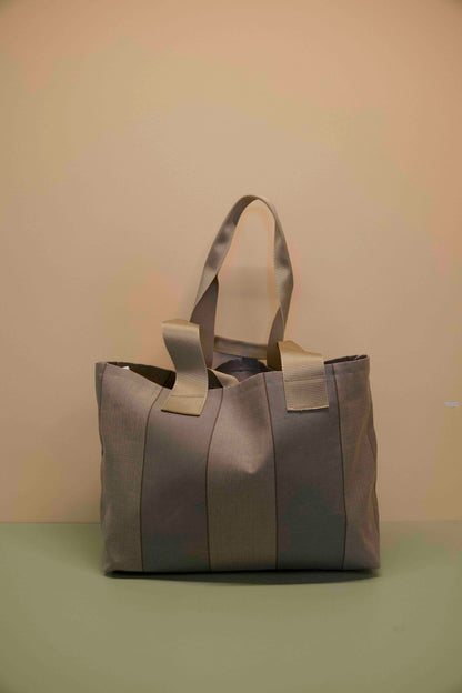 Markisebag, Beige og grå striper