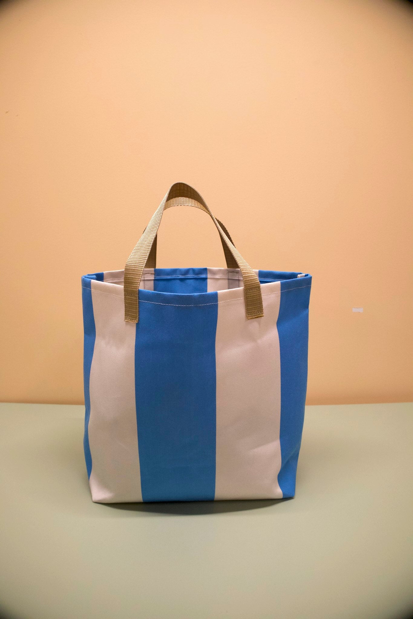 Markisebag liten, Blå og hvit striper