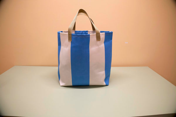 Markisebag liten, Blå og hvit striper