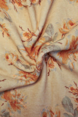 byTimo - Krem Blomstrete Fløyel