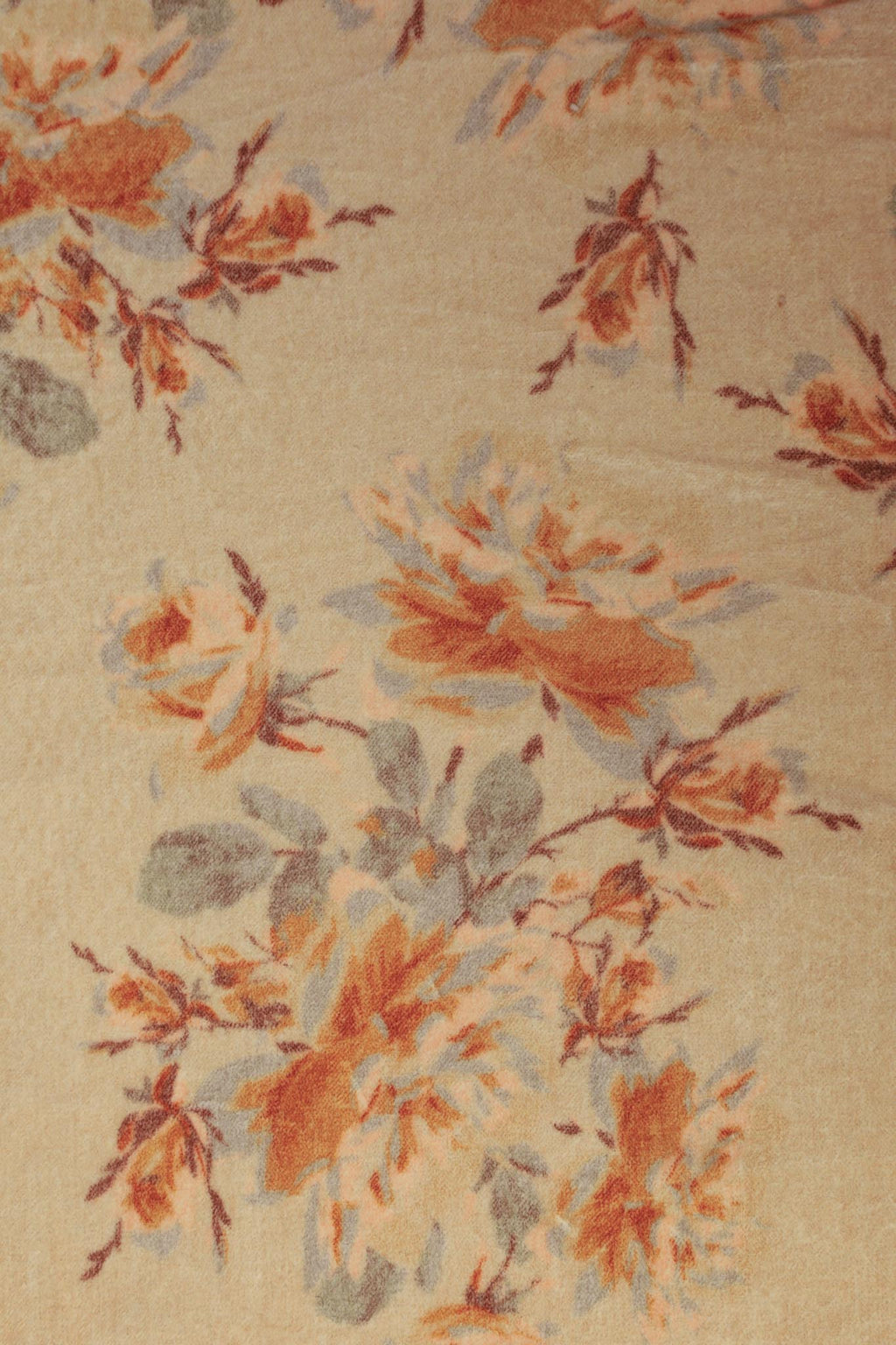 byTimo - Krem Blomstrete Fløyel