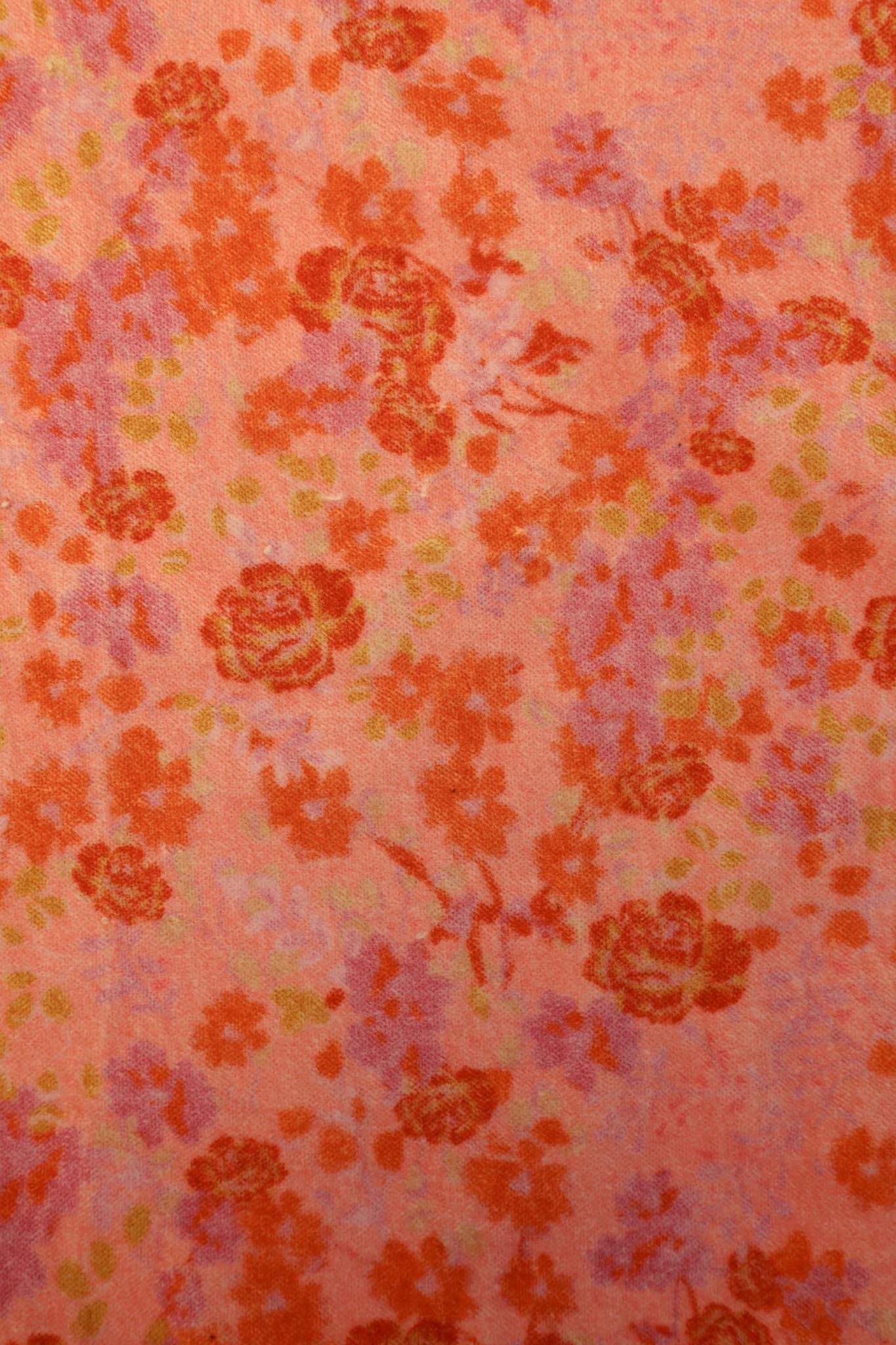 byTimo - Rosa Blomstrete Fløyel