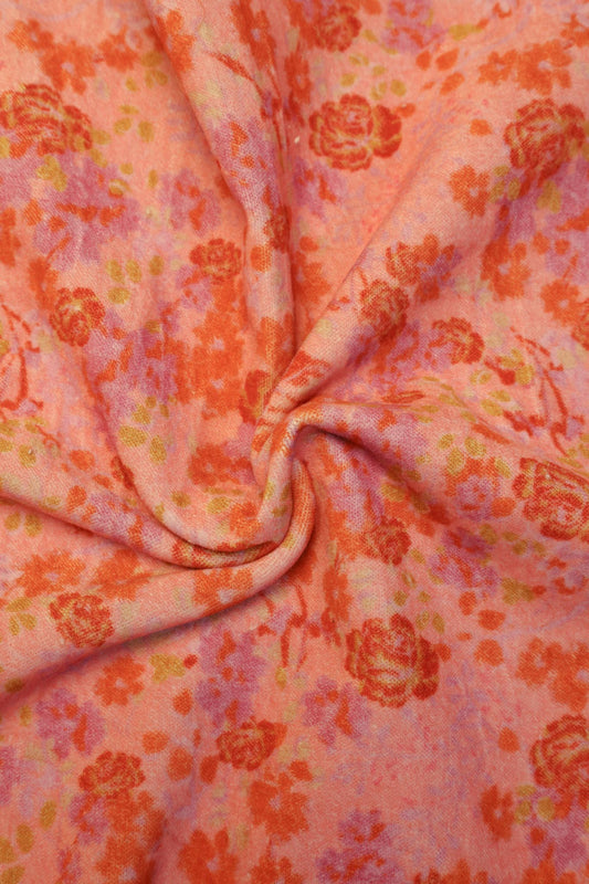 byTimo - Rosa Blomstrete Fløyel