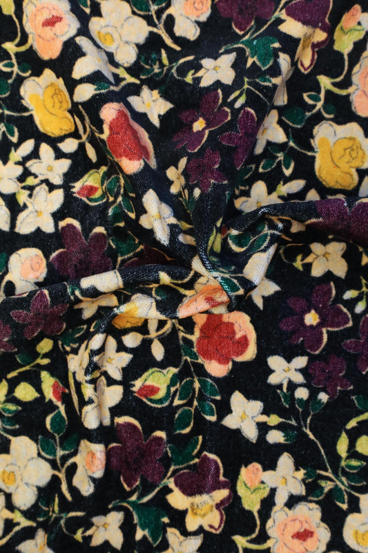 byTimo - Sort Blomstrete Fløyel