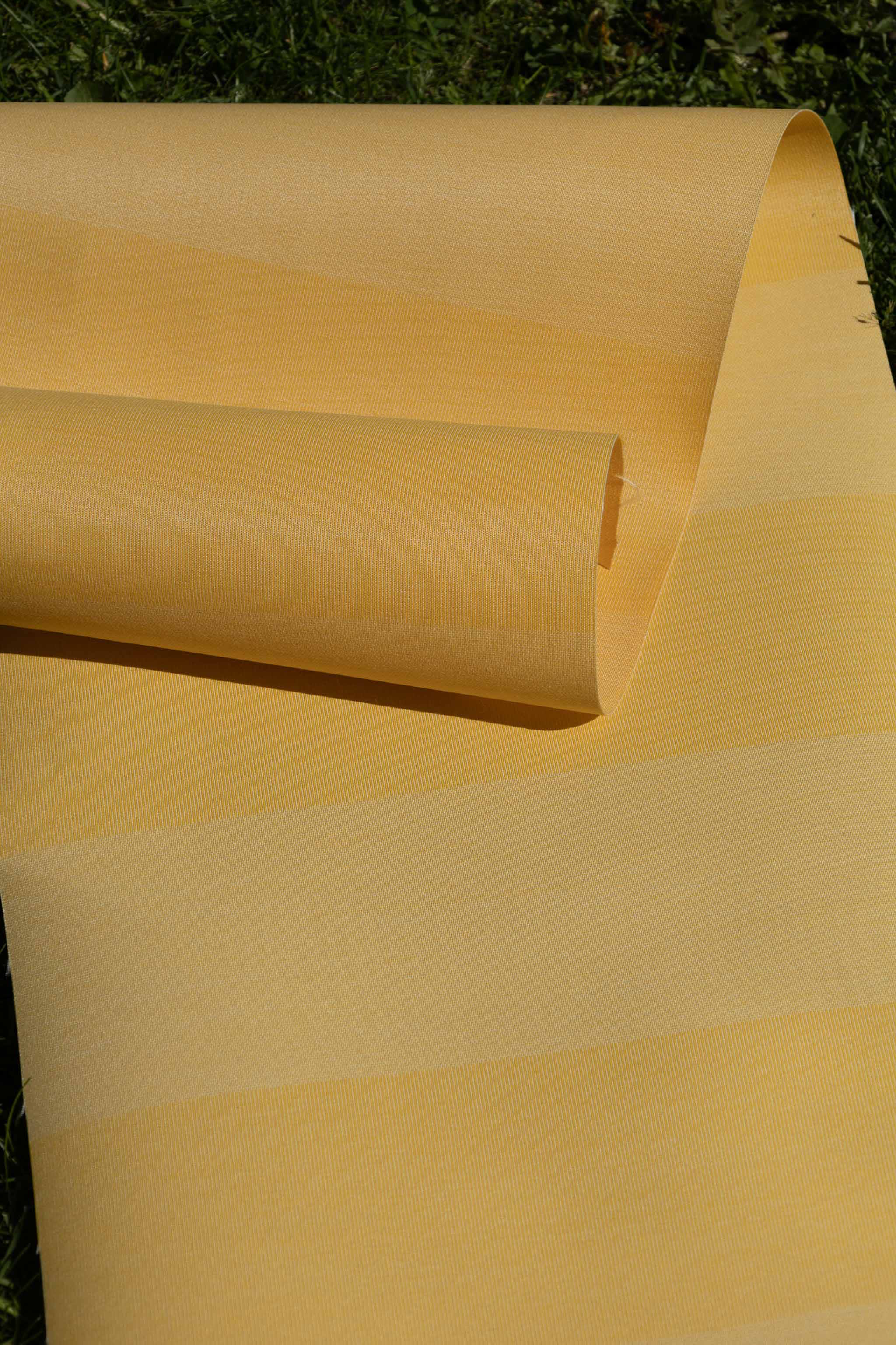 Utendørsstoff vannavv. - Gul m/striper