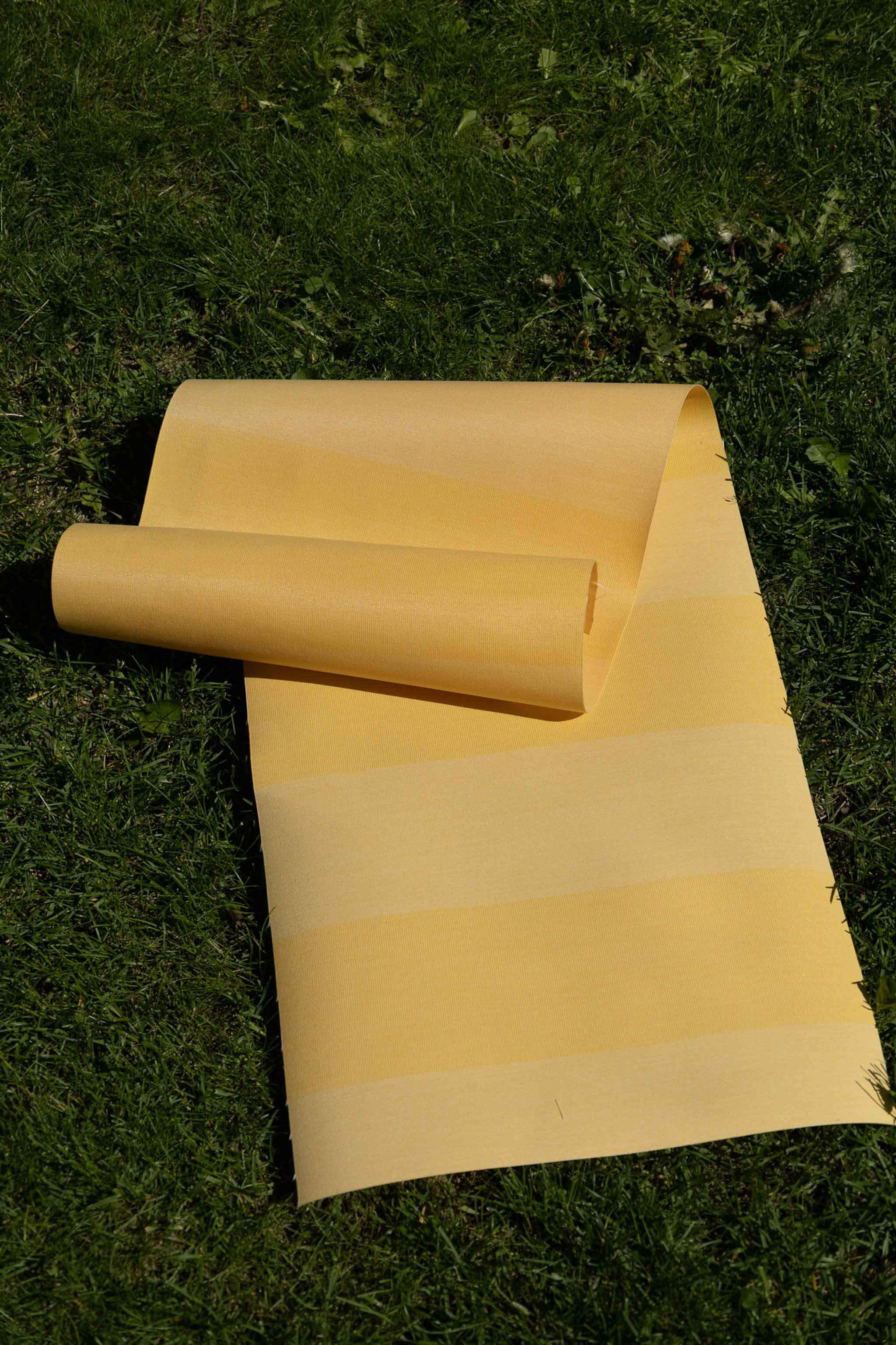 Utendørsstoff vannavv. - Gul m/striper