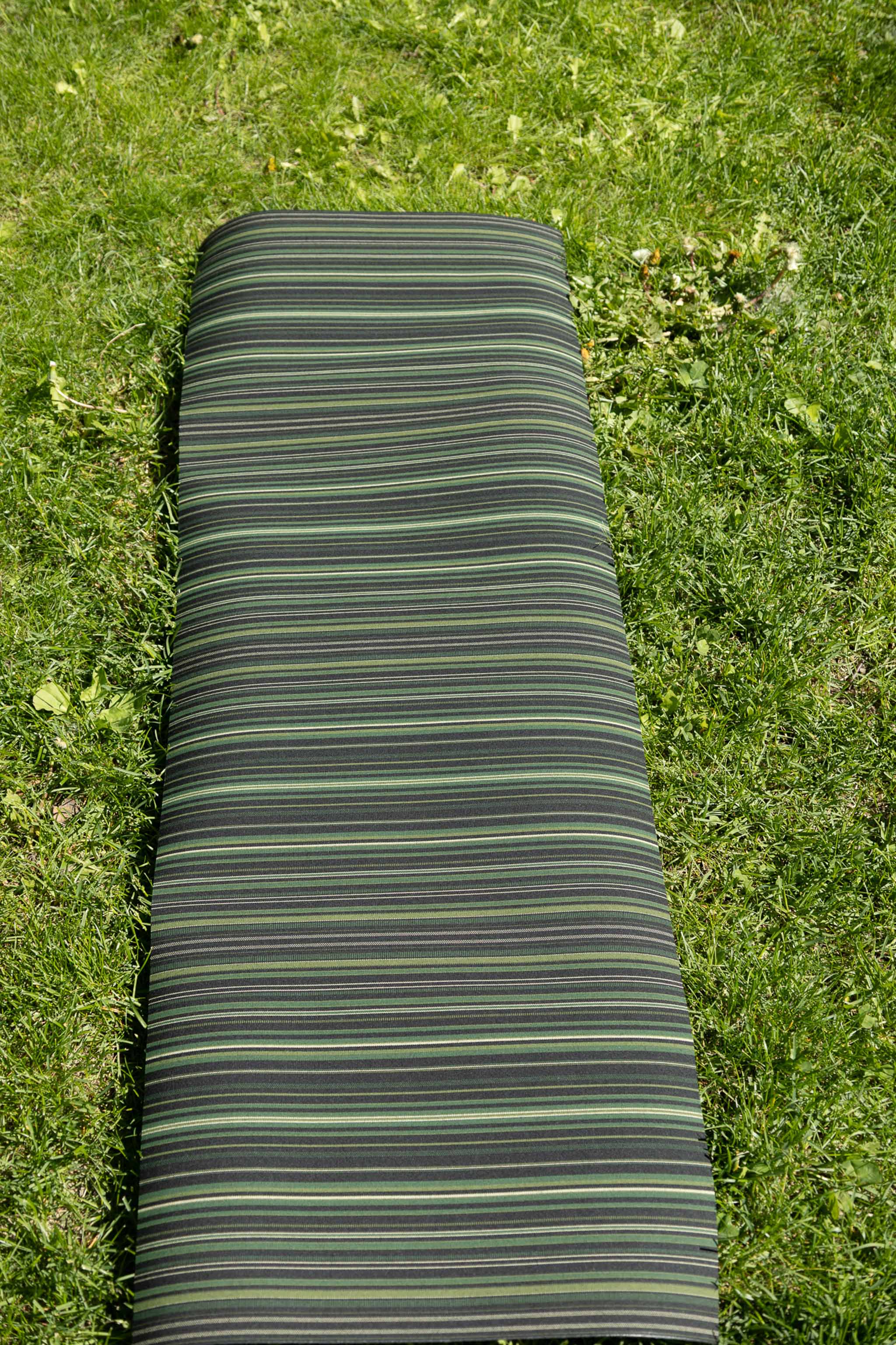 Utendørsstoff vannavv. - Grønn m/striper