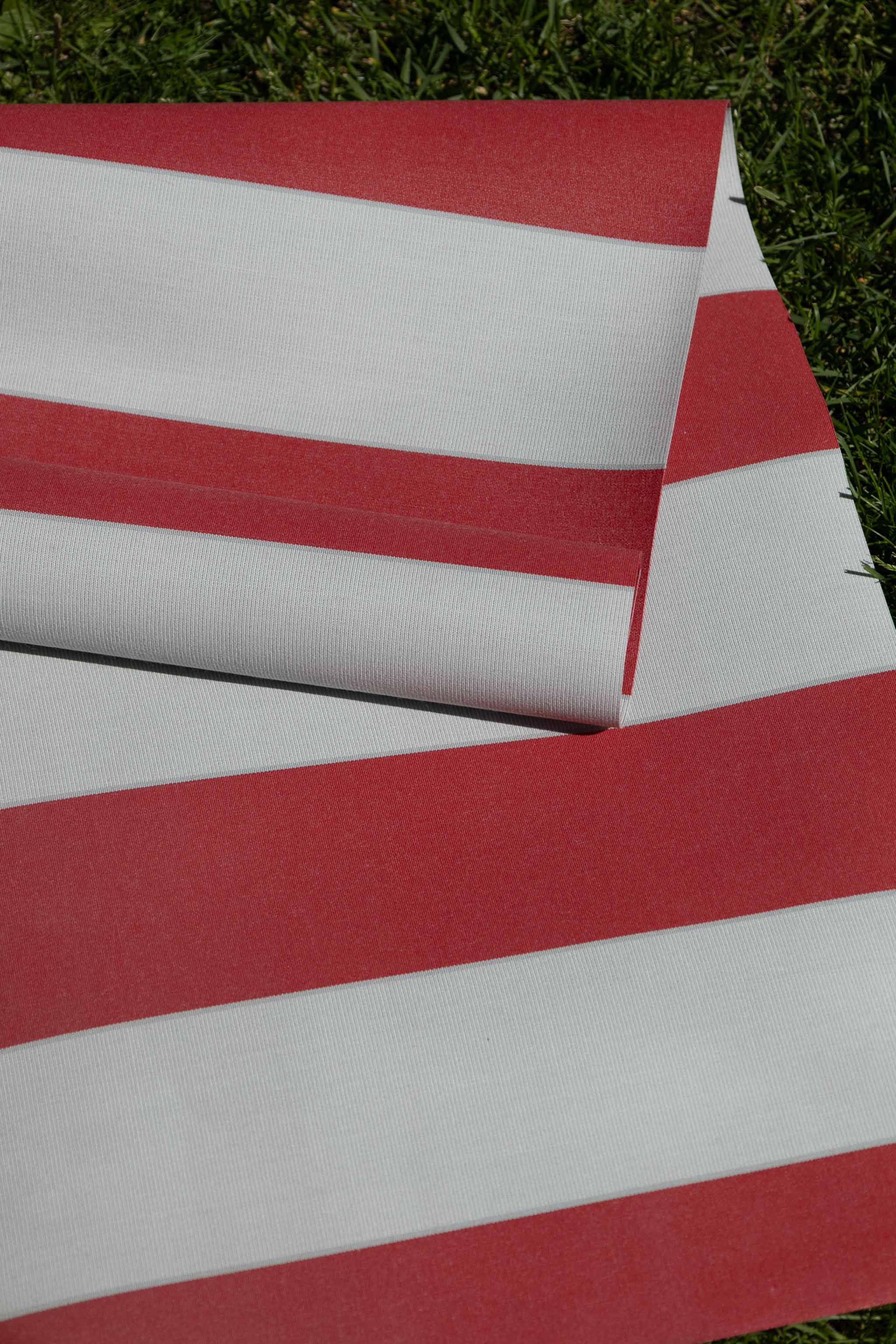 Utendørsstoff vannavv - Hvit og rød