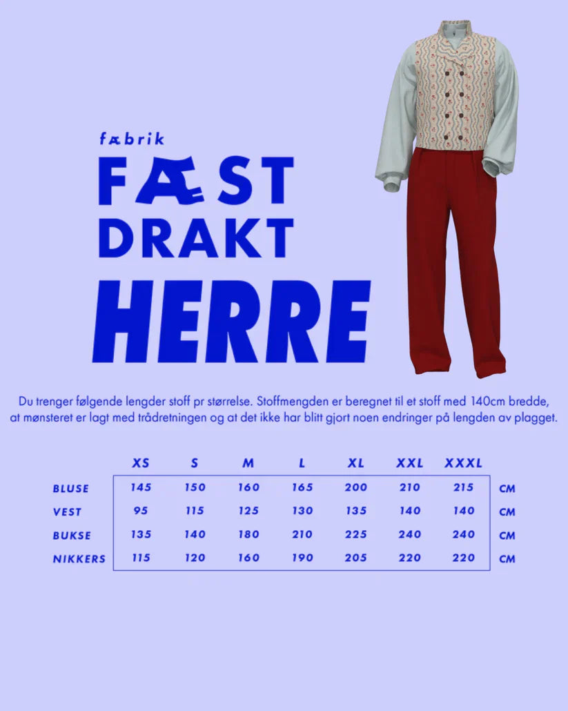 Fæstdrakt Herre Vest