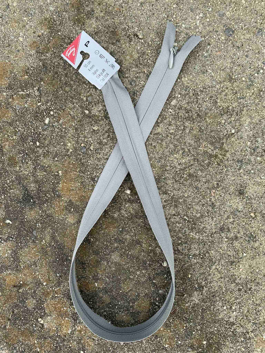 Glidelås skjult 55cm - Grå