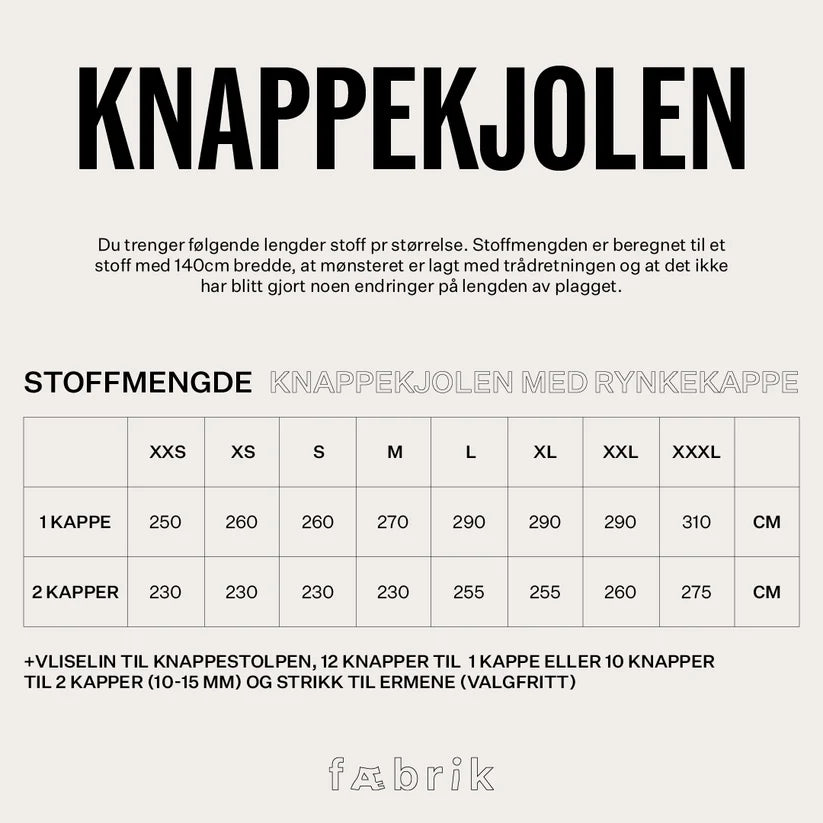 Knappekjolen med rynkekappe