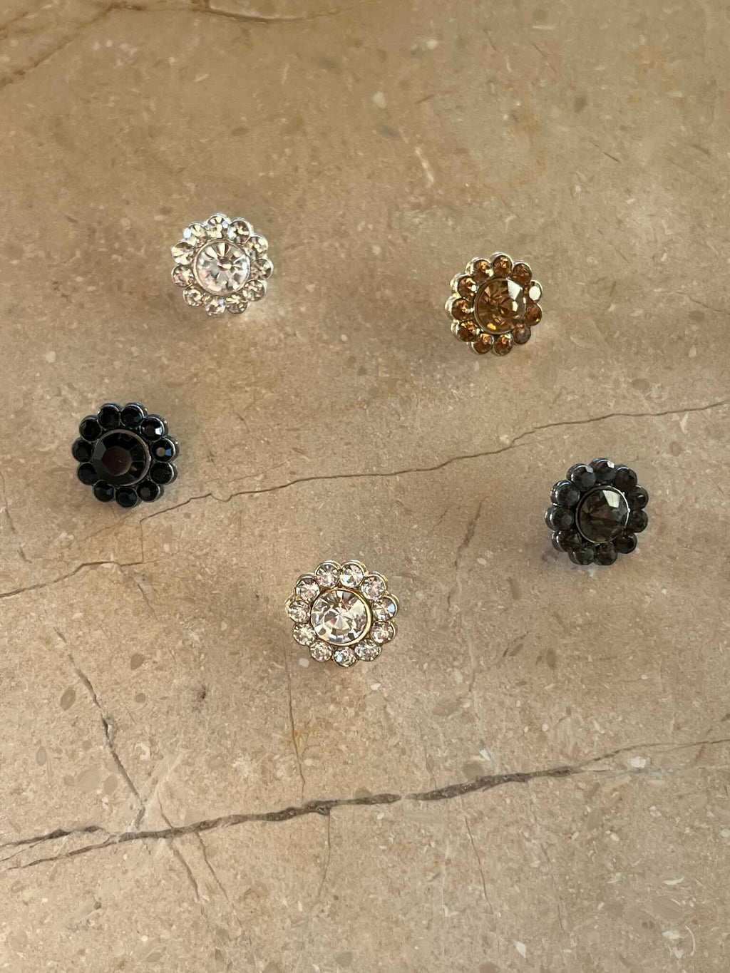 Jenny Button - Gold Brown