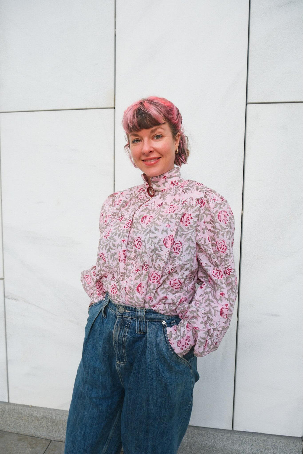 Fæstbluse dame - digitalt mønster