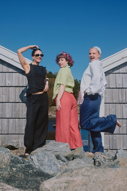 Isipisipants mønster + Linda Mørk navy Lin