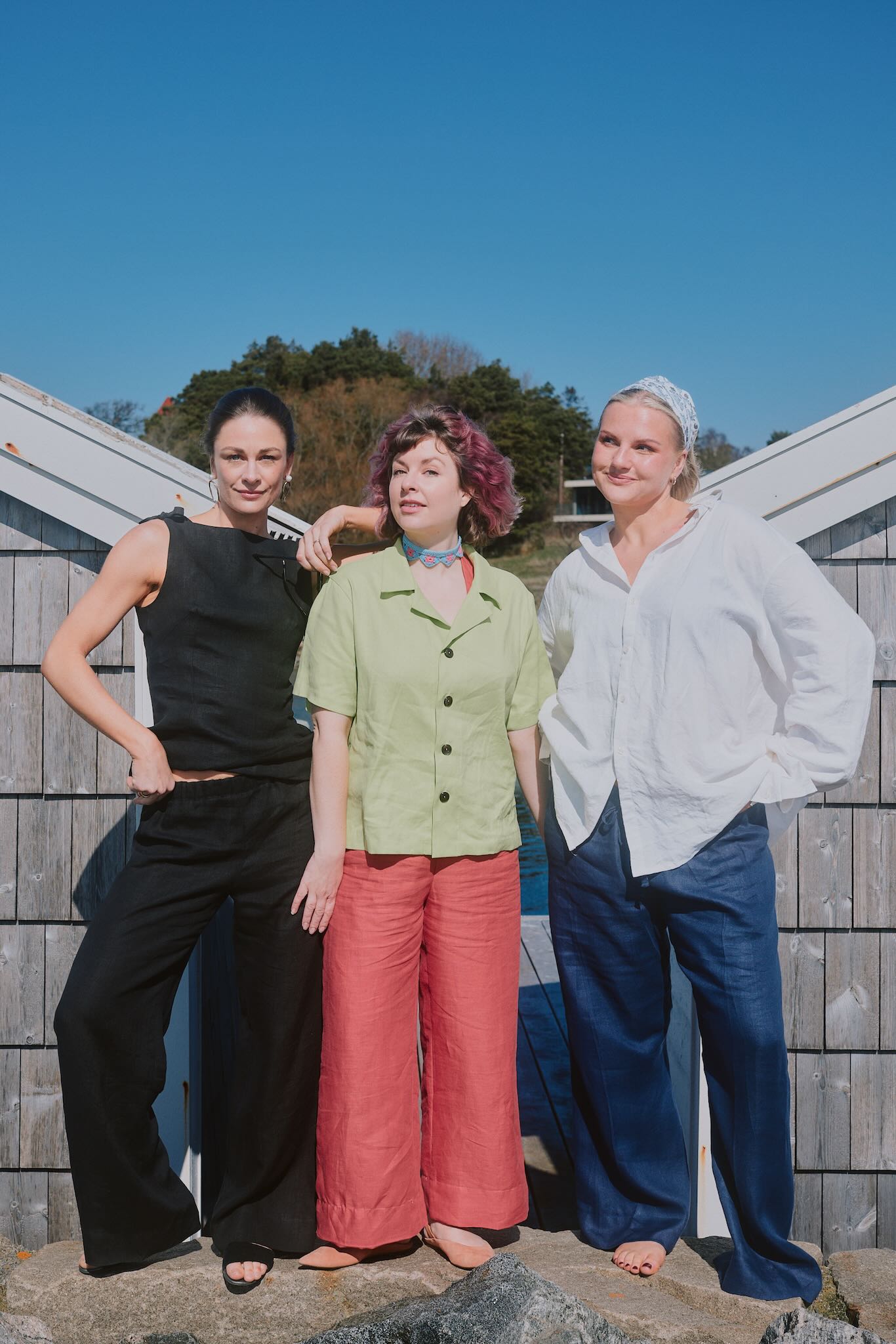 Isipisipants mønster + Linda Mørk navy Lin