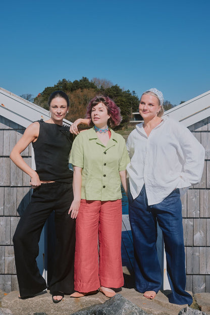 Isipisipants mønster + Linda Mørk navy Lin