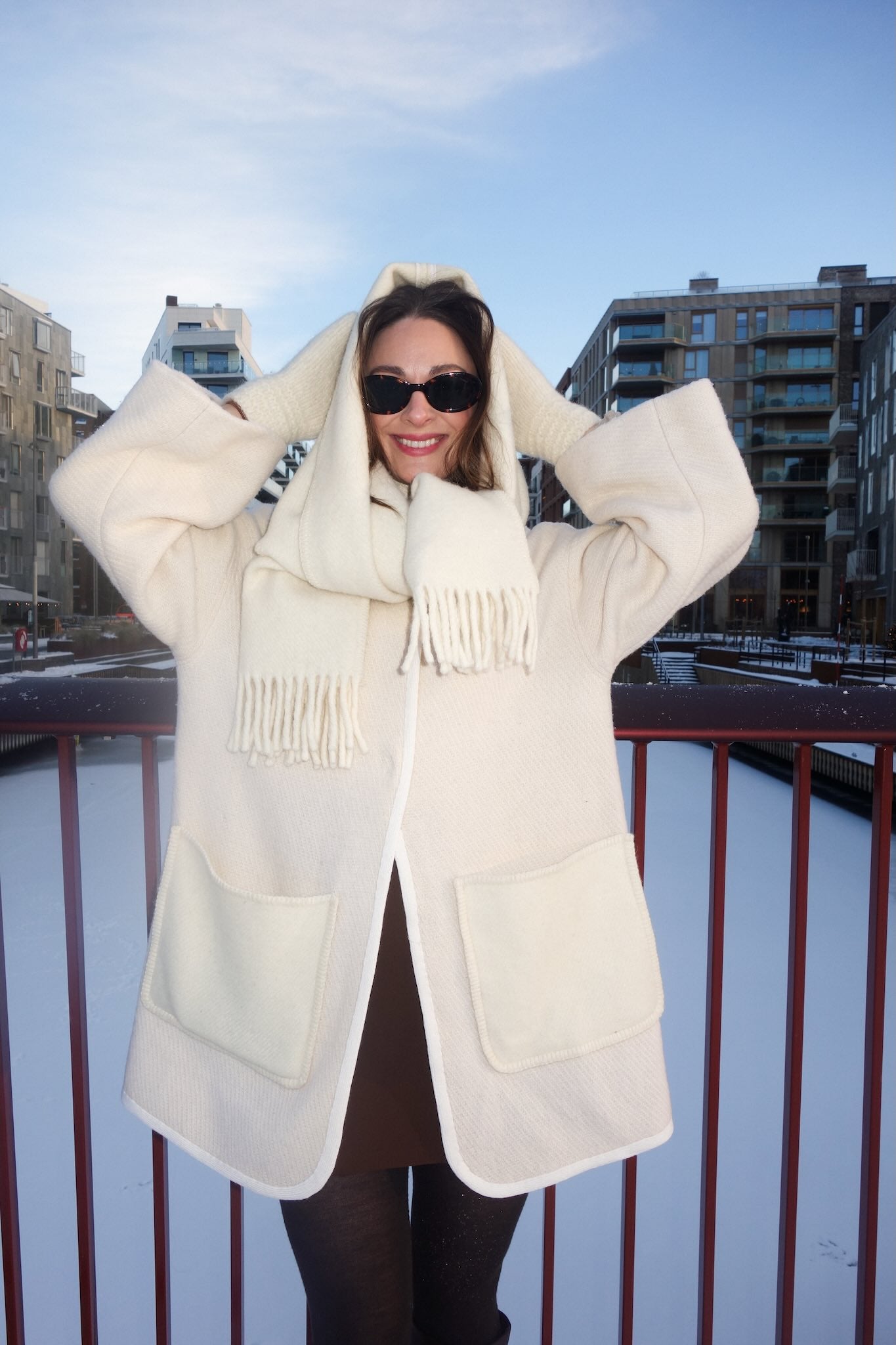 Strikkebånd ull hvit, 30 mm