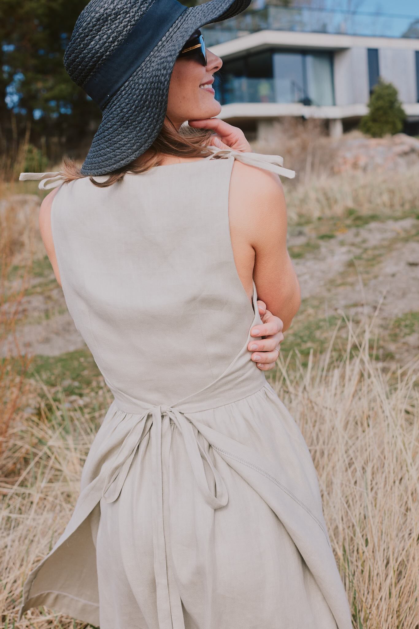 Anna mønster + Beige Lin