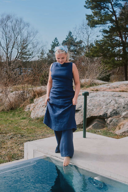 Isipisipants mønster + Linda Mørk navy Lin