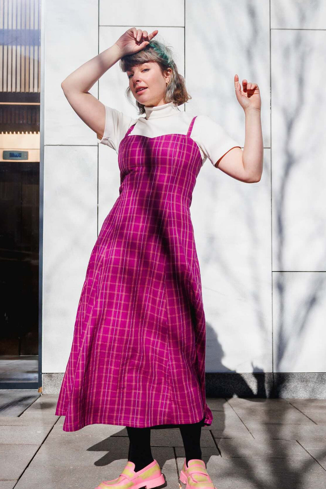 Lang dressing med stropper