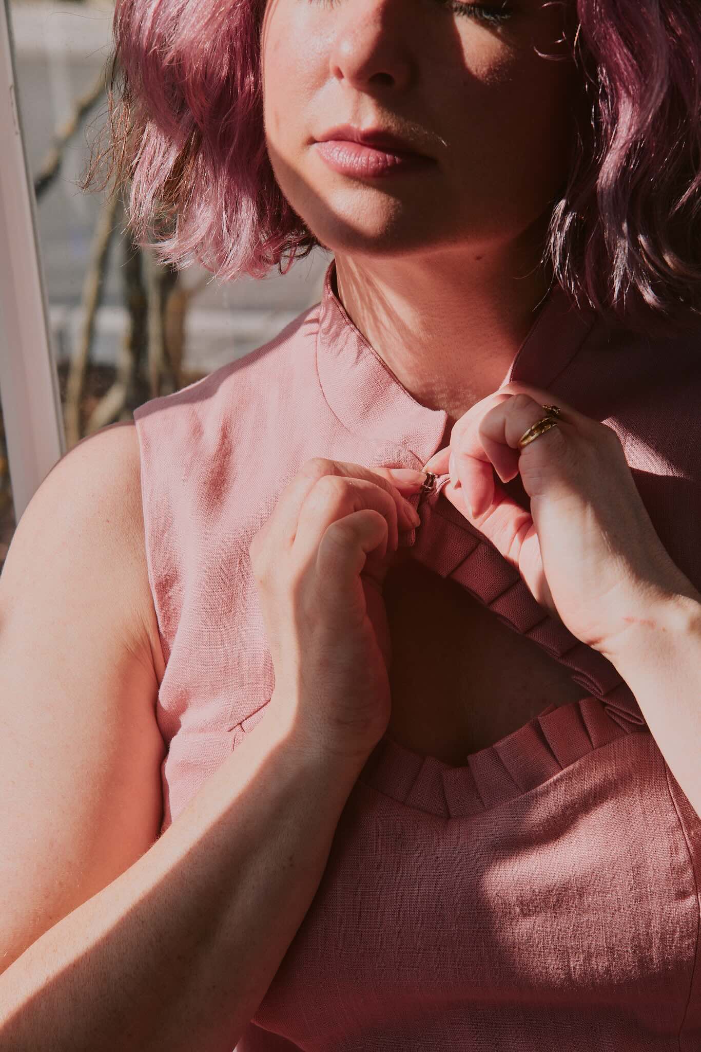 Mariah mønster + Linda Dus rosa Lin