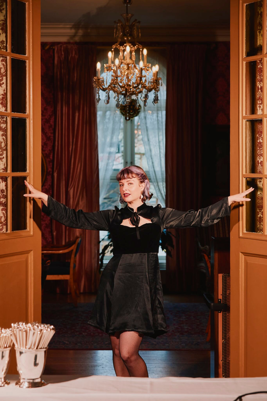 MARIAH mønster + Viskose Jet Black