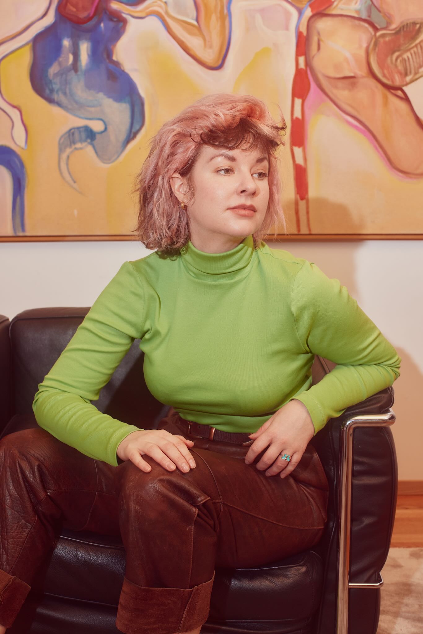 Jersey rib gressgrønn