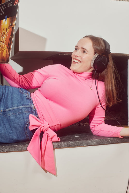 Tørtle mønster + Rosa jersey stoff