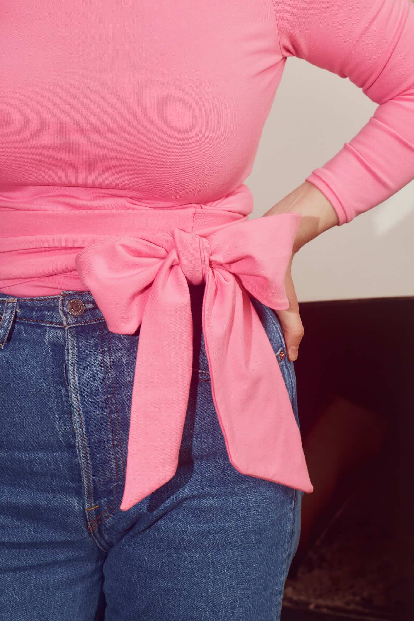 Tørtle mønster + Rosa jersey stoff