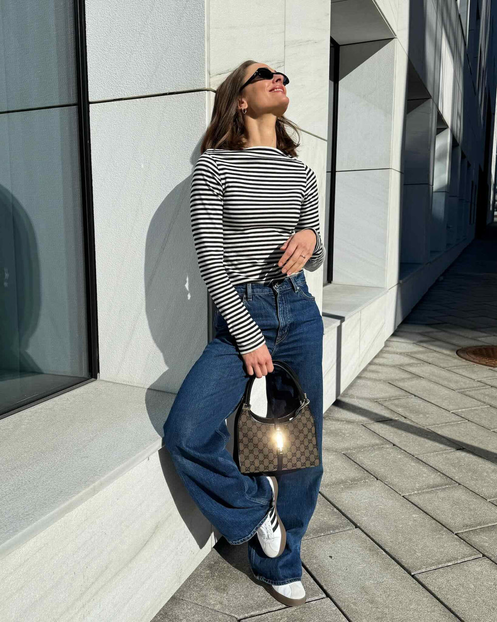 Tørtle med båthals + Jersey stripete