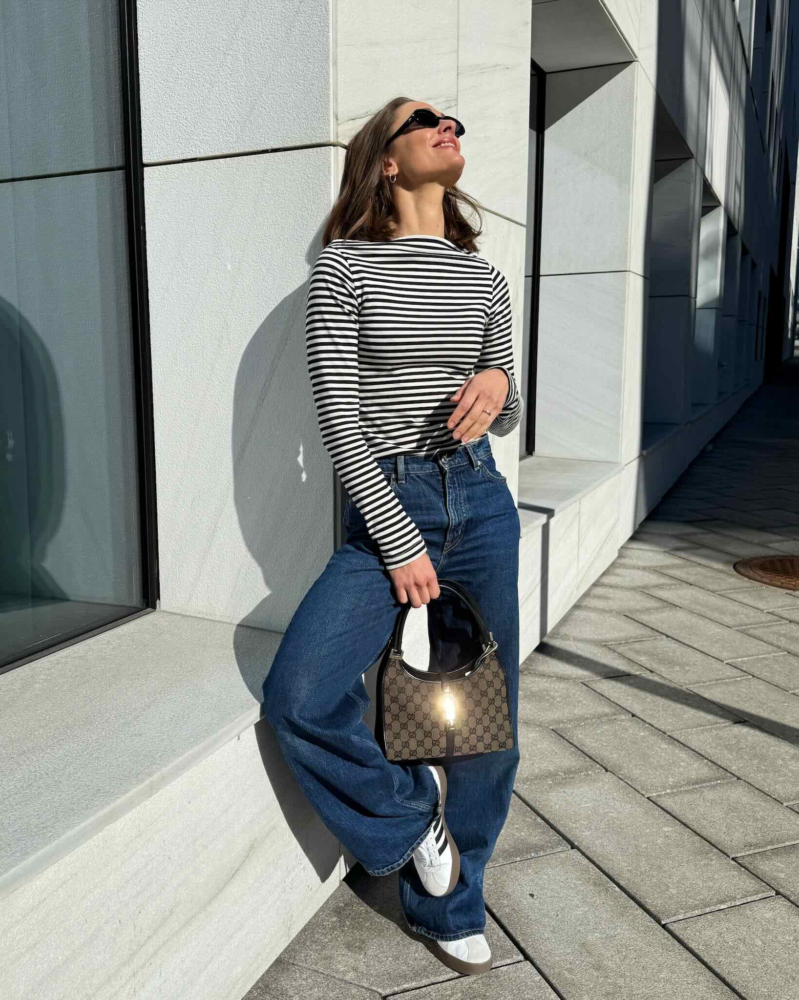 Tørtle med båthals + Jersey stripete