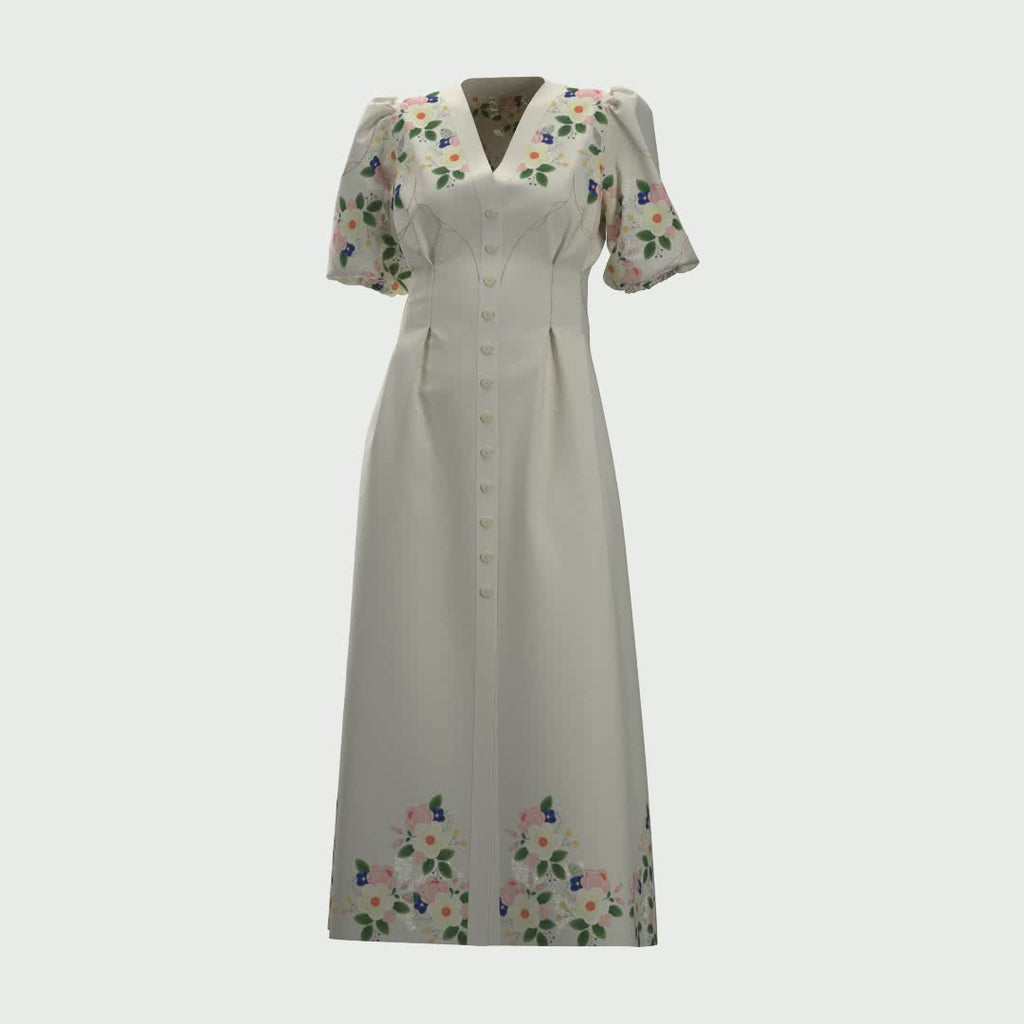 Knappekjolen uten rynkekappe