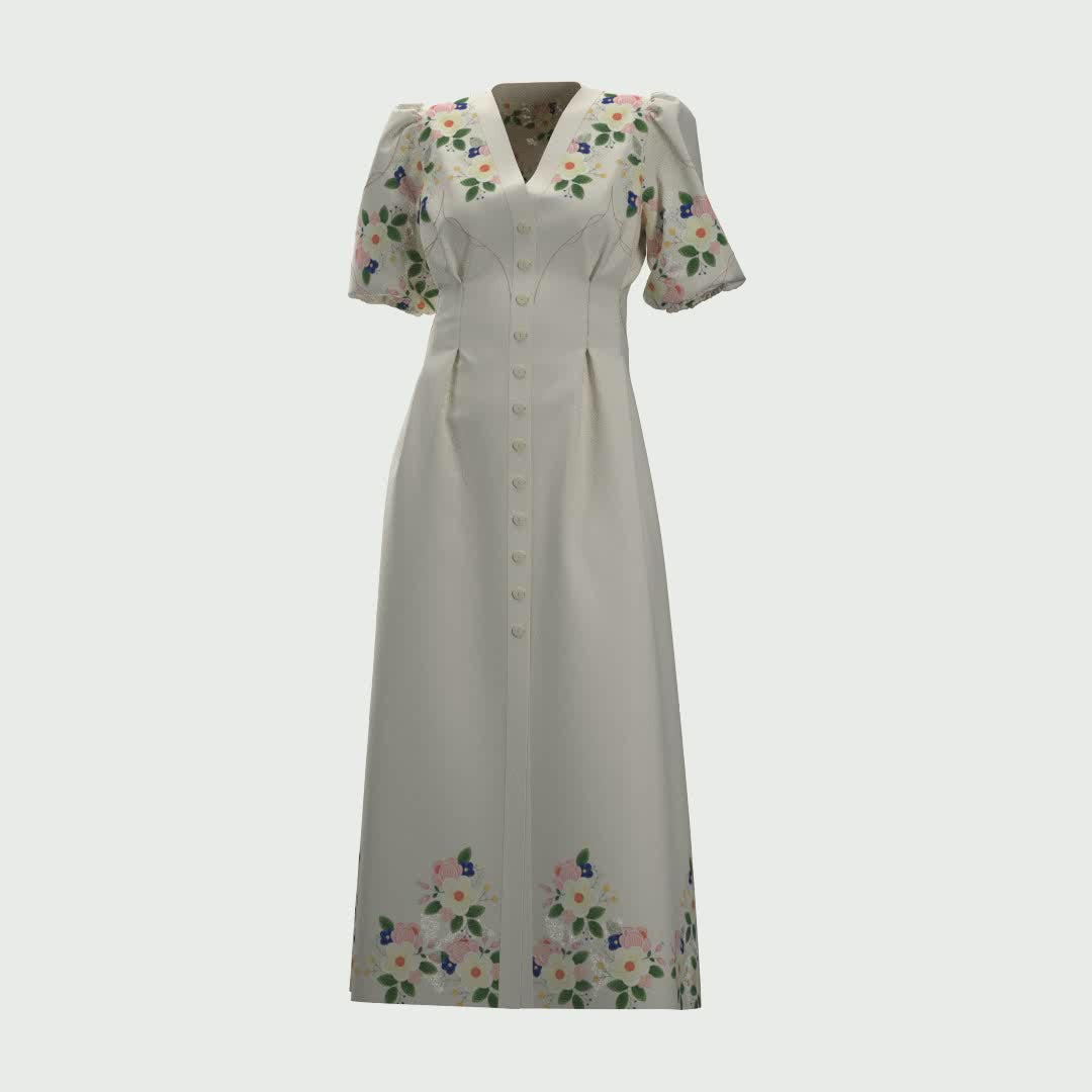 Knappekjolen uten rynkekappe