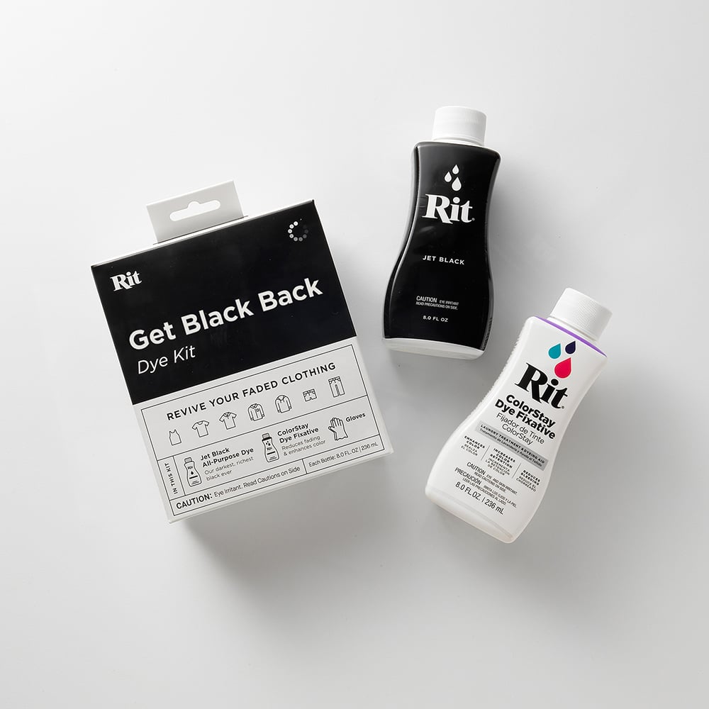Rit Dye Tekstilfarge Sett – Get Black Back Dye kit