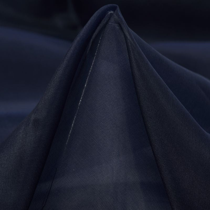 Silke Organza Mørk Blå 2 meter