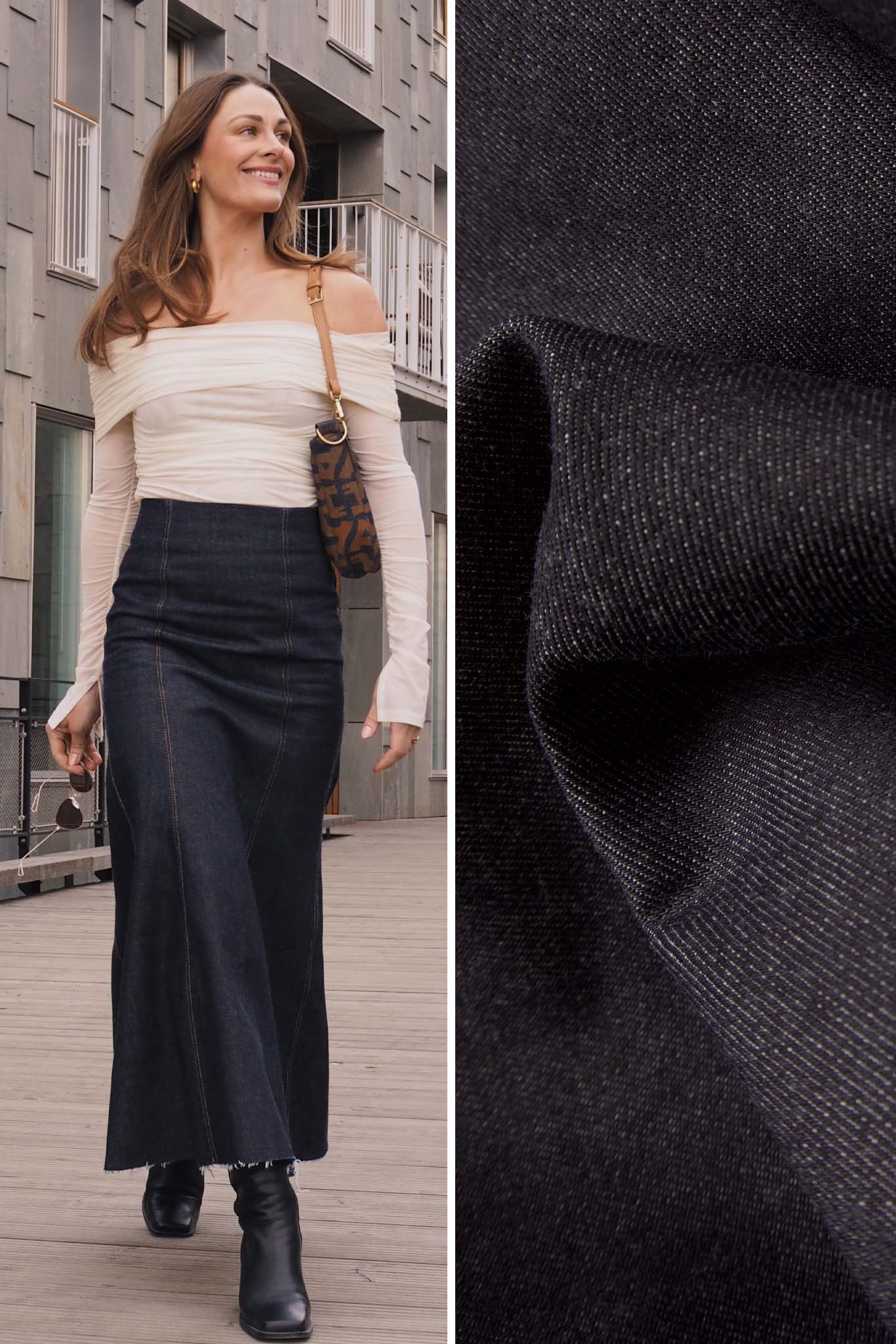 Lady + Livid denimstoff