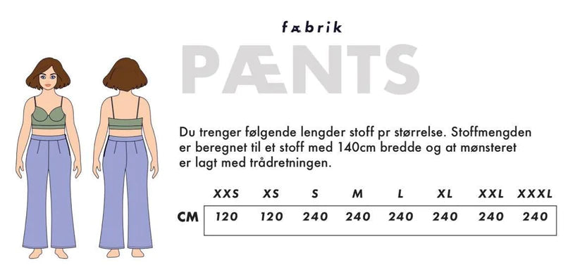 Slengbukse - glidelås i siden