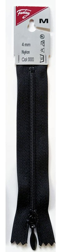 Glidelås skjult 50 cm, sort