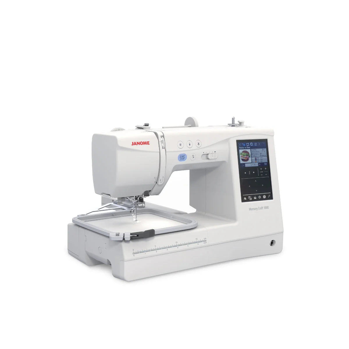 Janome Memory craft 1000 silky white - broderimaskin