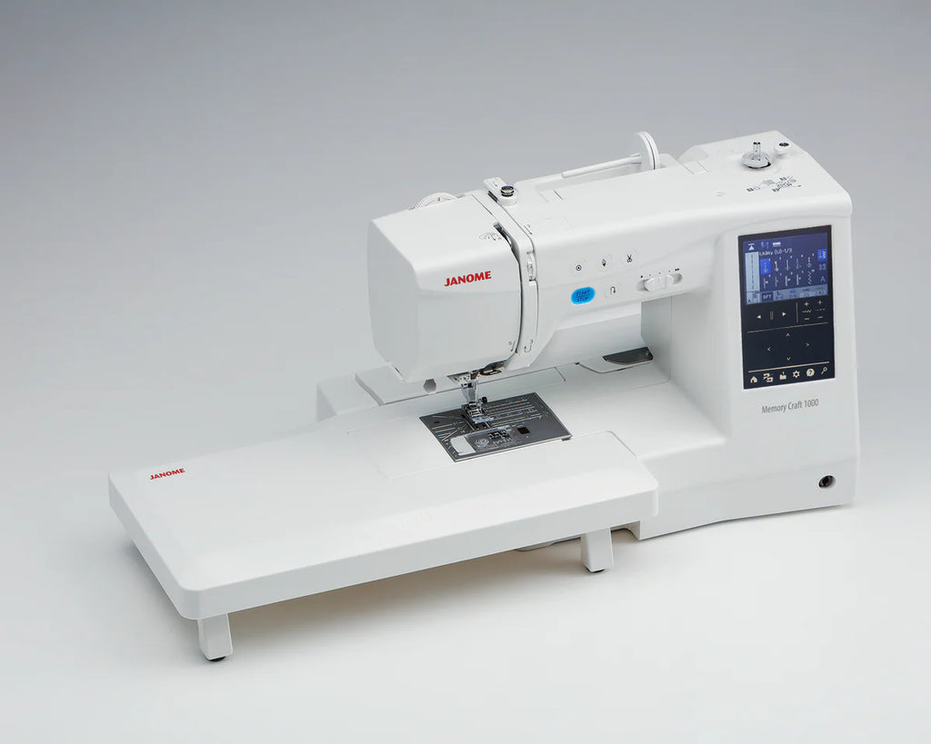 Janome Memory craft 1000 silky white - broderimaskin