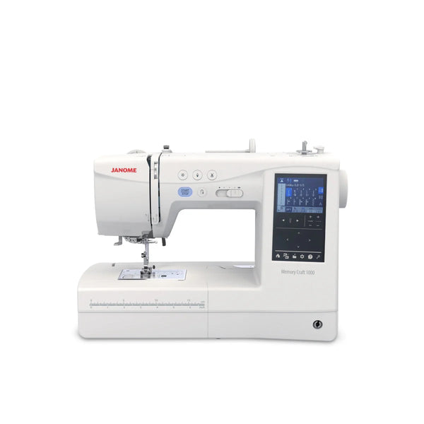 Janome Memory craft 1000 silky white - broderimaskin